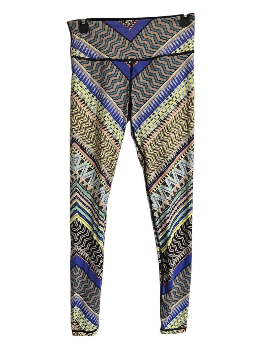 Victoria's Secret Sport Knockout Blue Green Geometric Multicolored Leggings S